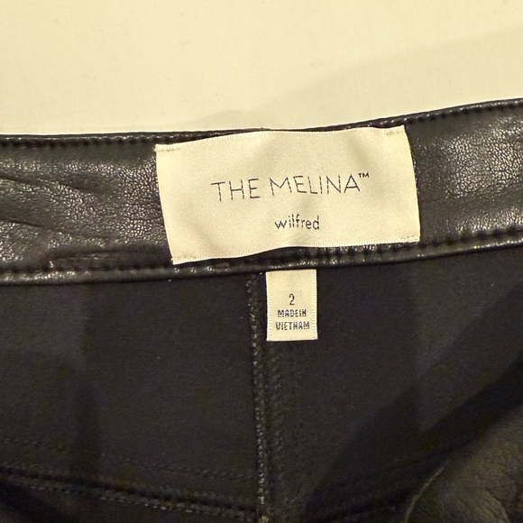 Wilfred The Melina pant, high waisted black vegan leather pants, size 2, NWT - Picture 5 of 5